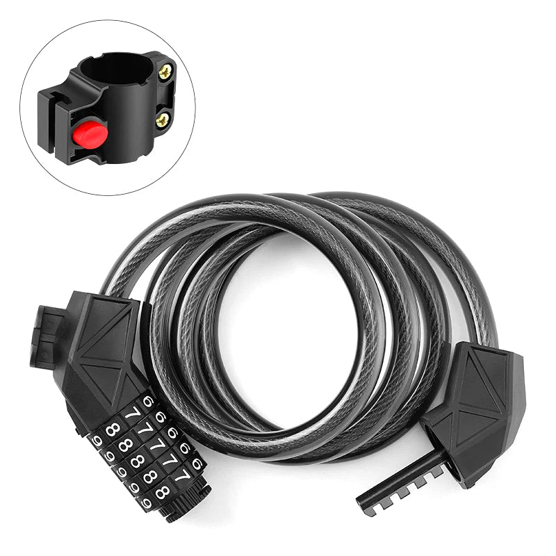 BG-4119 1.1m Bicycle Steel Cable Security Lock 5 Digit Password Anti-theft Bike Lock BG-4119 1.1m Bicycle Steel Cable Security Lock 5 Digit Password Anti-theft Bike Lock
